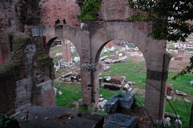 Through the archways