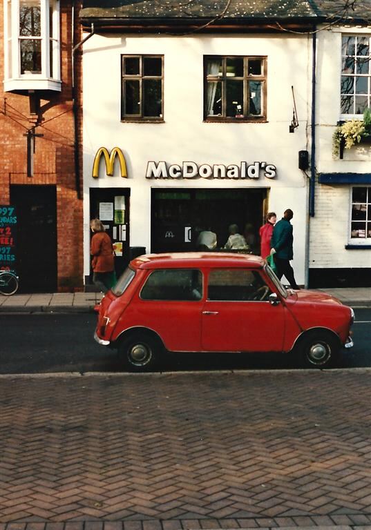 Iconic Mickey D's and Mini Cooper