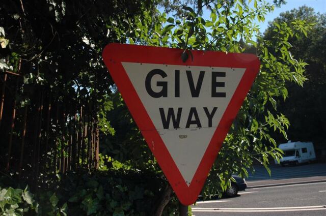 Give Way!  Yield!  Give Way!