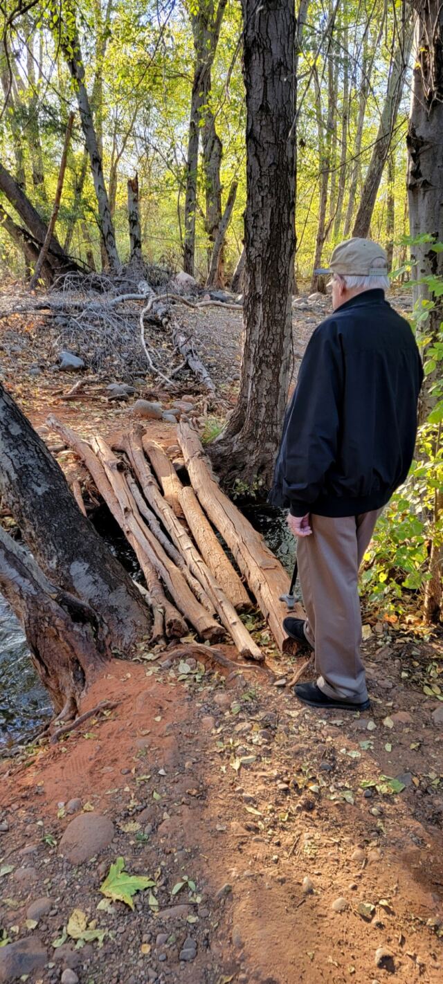 Paul considers (briefly) crossing a wood bridge (2)