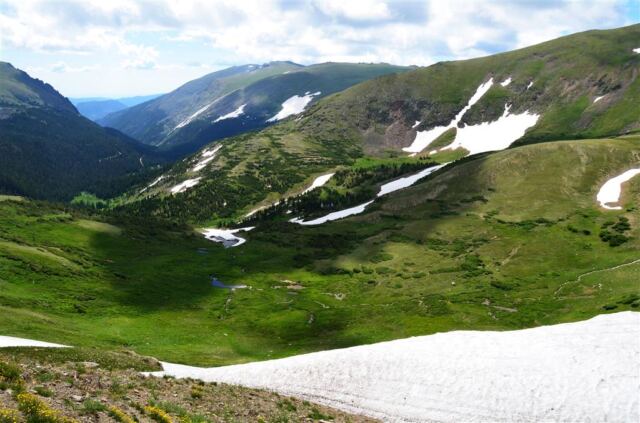 Looking down the valley