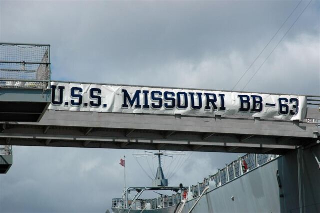 USS Missouri walkway