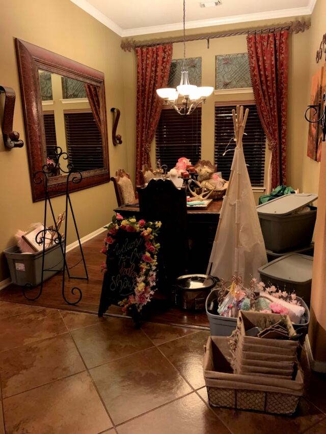 Pre-shower staging 1