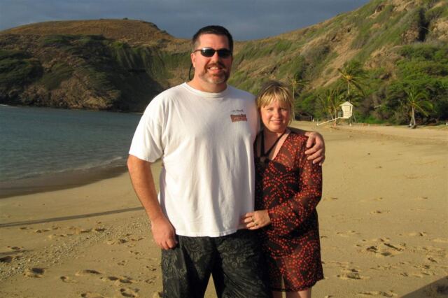 PO - Roger and Kathy - early morning on the beach