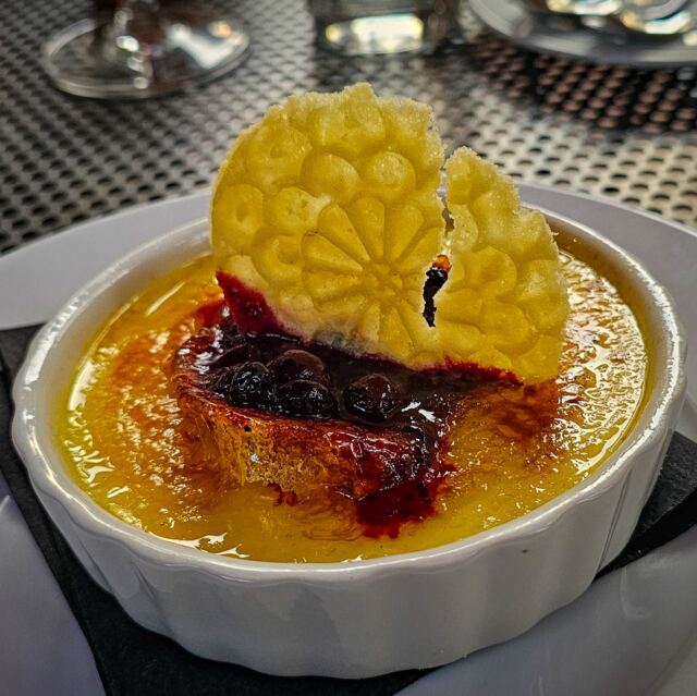 Huckleberry Creme Brulee