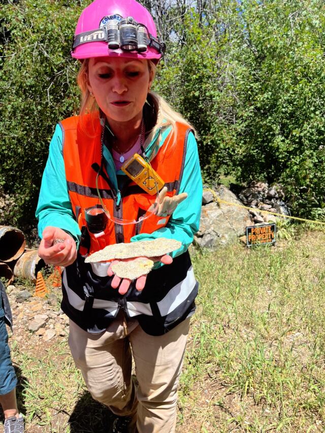 Daniela shows off some mined gold 2