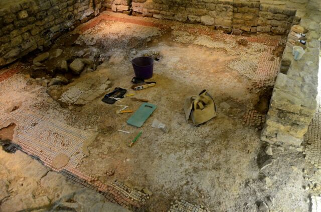 Chedworth Roman Villa - archeological dig representation (1)