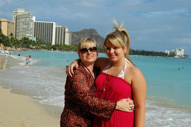 Kathy and Mel on Waikiki Beach