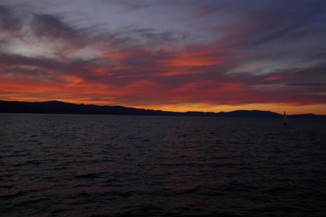 The clouds looked like they were on fire