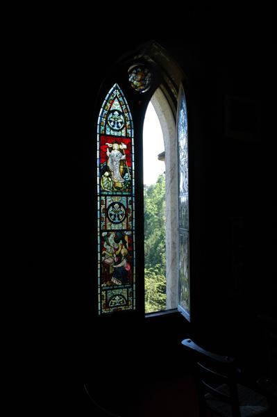 Eastnor Castle chapel - stained glass