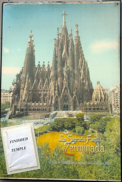 Gaudi - La Sagrada Familia poster of finished cathedral