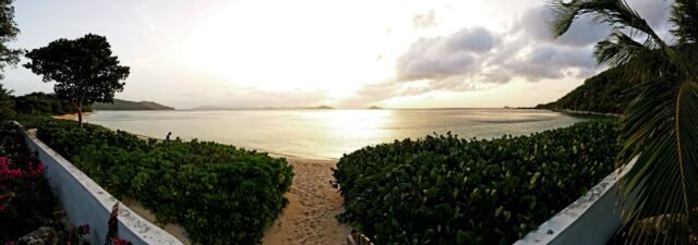 Late afternoon Mahoe Bay panorama