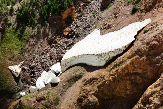 Ice shelf still hanging around at the end of July!