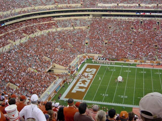 Texas Band enters the stadium