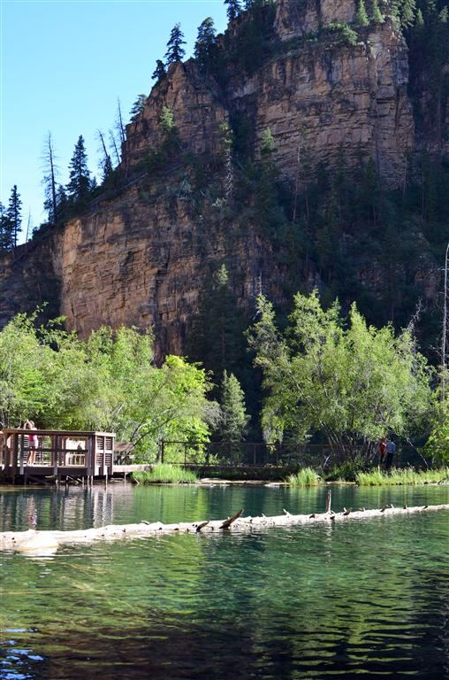 Hanging Lake, cliffs, and viewing platform