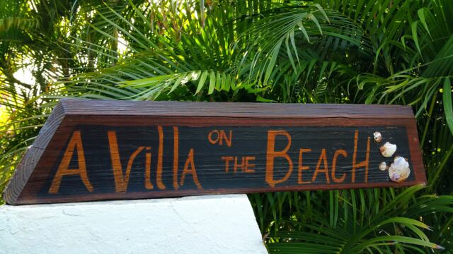 A Villa on the Beach sign 1
