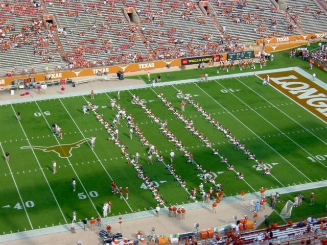 Horns warming up before the game