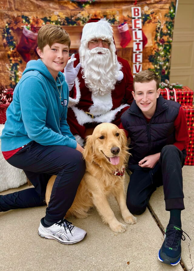 Santa and pup