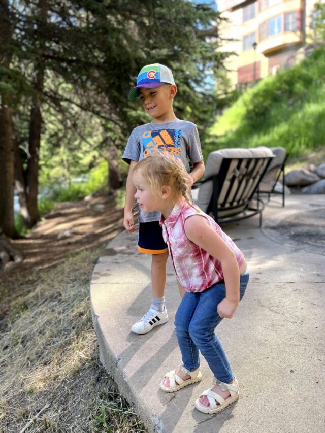 Cole and Shiloh scope out sites for family photos 3