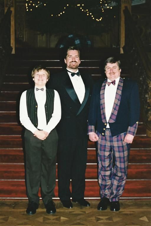 Skibo stairs - Mark, Roger, and John