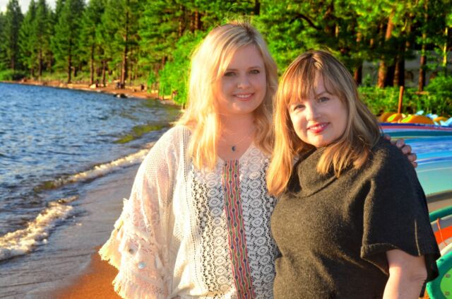 Melanie and Kathy - Lake Tahoe sunset 02