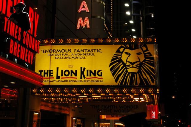 The Lion King marquee