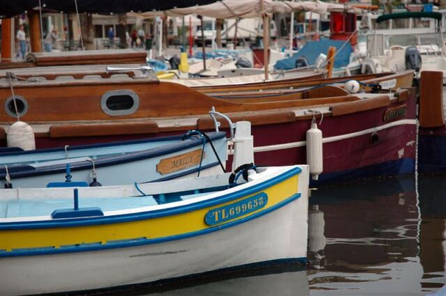 Colorful French fishing boats
