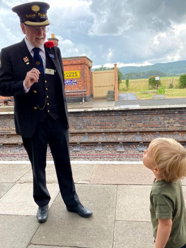 Henry and the Station Master (from previous visit)