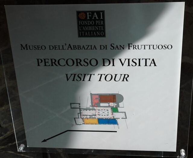 San Fruttuoso tour sign