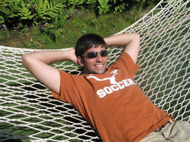 PO - Andrew chills in the hammock