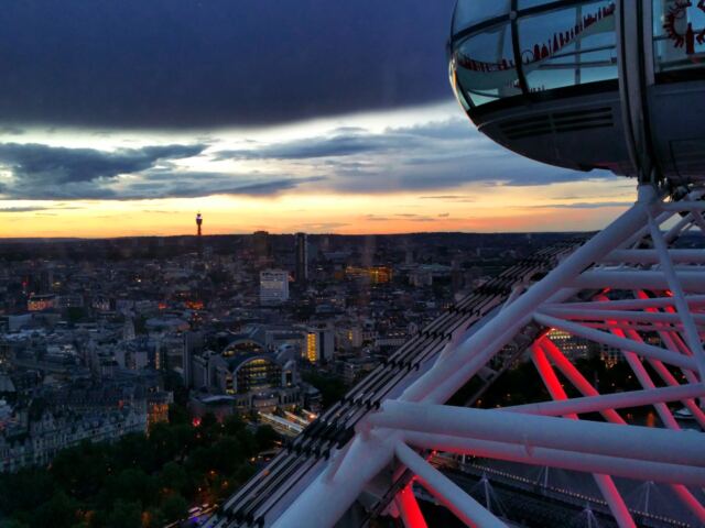 London sunset from top of London Eye 4