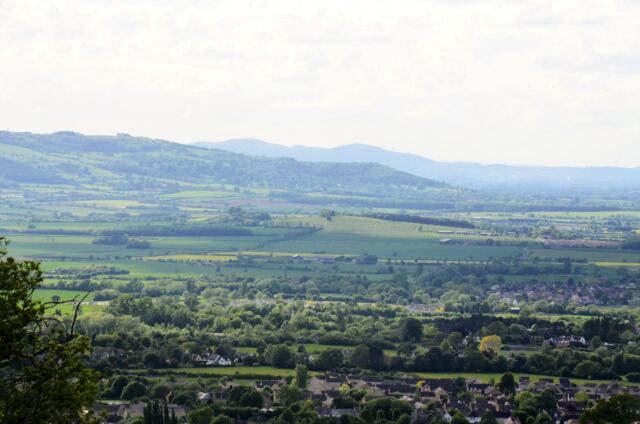 The Hills of Doom (tm) - aka the Malvern Hills - from atop Fish Hill