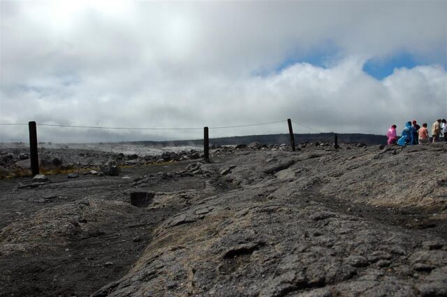 Walking across lava flows
