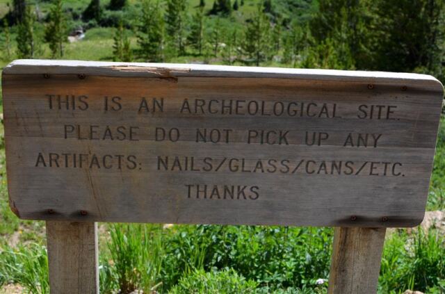 Archeological site marker