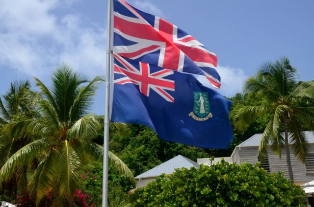 UK and BVI flags