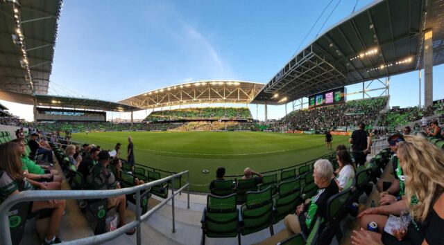 Panorama from our seats