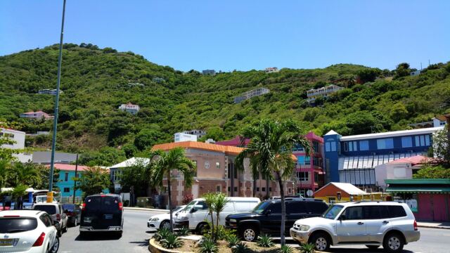 Road Town on Tortola - entry port into the British Virgin Islands