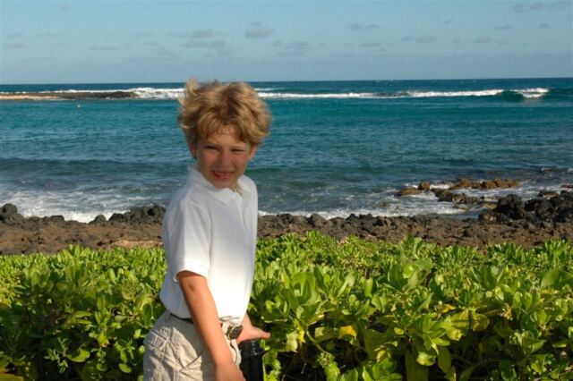 Nick and the ocean