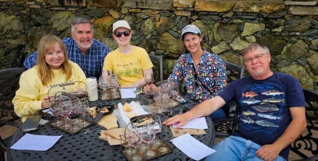 Our group at Bluemont Vineyards