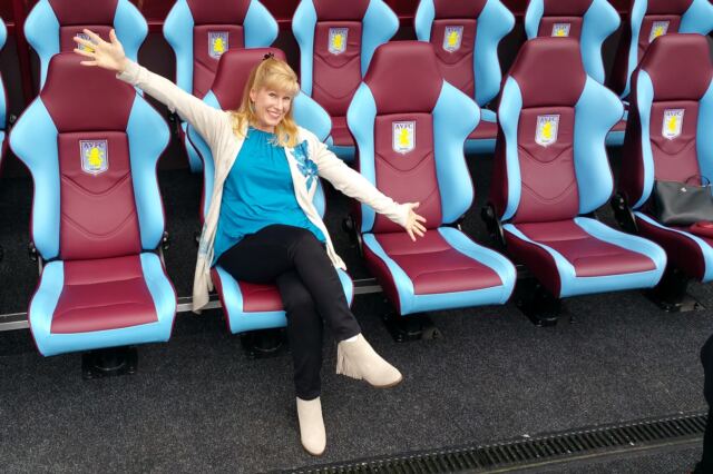 LeAnn in the AVFC home dugout