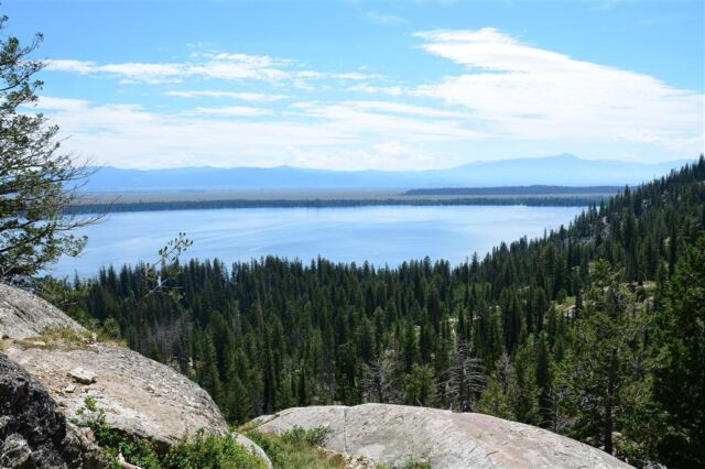 Looking out over Jenny Lake - we've gained a little altitude!