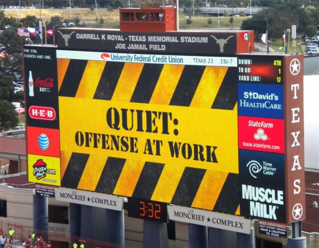 Quiet - offense at work