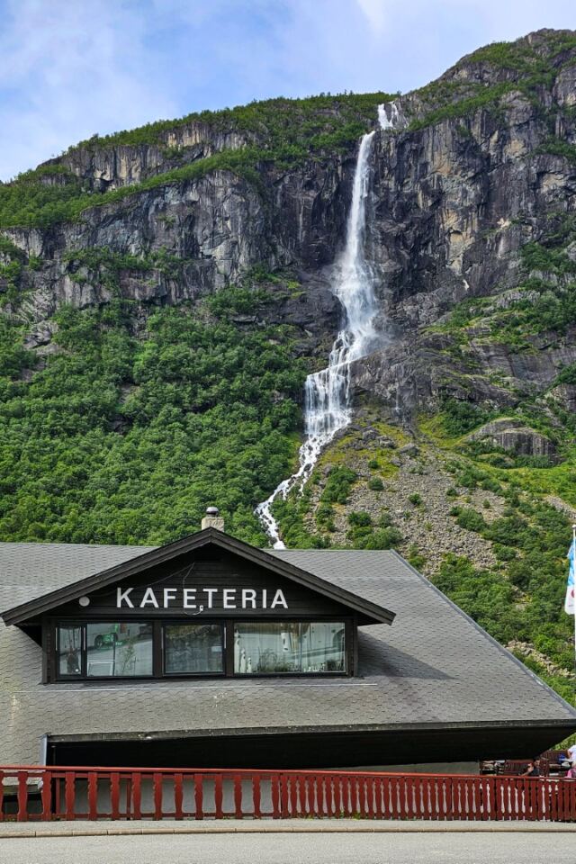 Briksdal Kafeteria and Volefossen waterfall