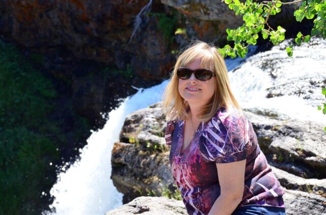 Kathy and Moose Falls