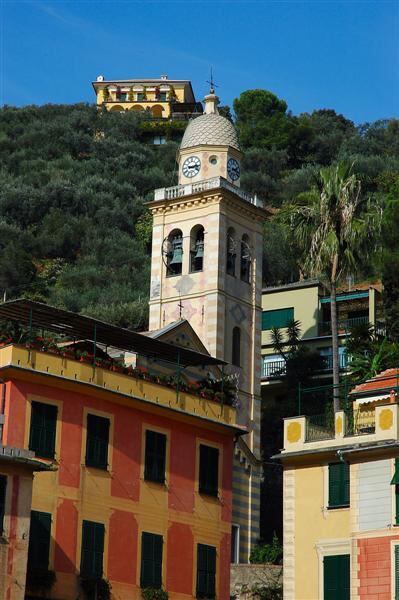 Portofino church bell tower