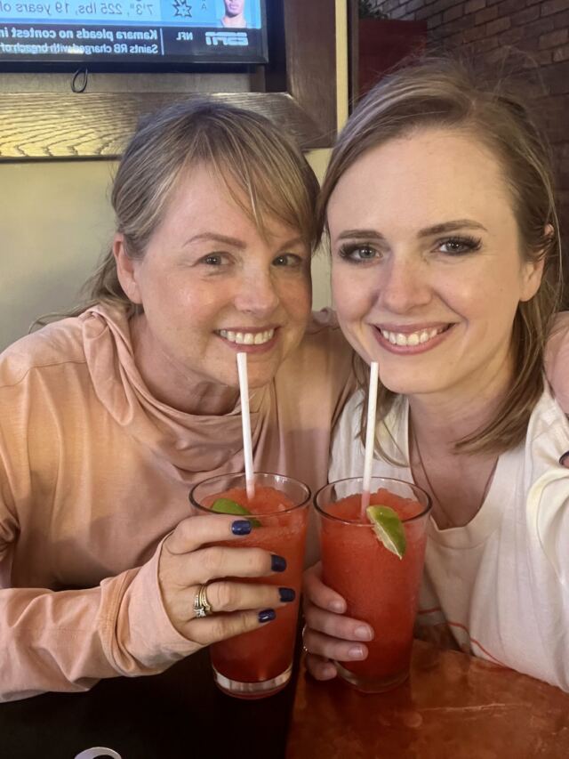 Kathy and Mel - enjoying their own