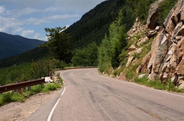 Looking back the road
