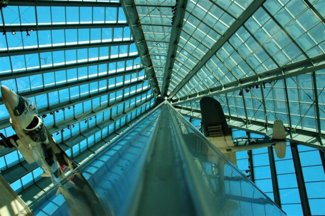Looking up at the structure and glass (3)