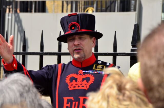 Yeoman Warder Andrew Lane during Tower of London tour (2)