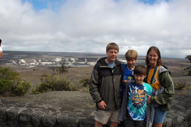 The Opsahls at Volcano National Park